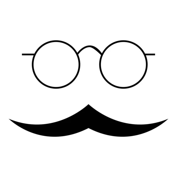 Modèle Ilustration Vectorielle Icône Moustache — Image vectorielle