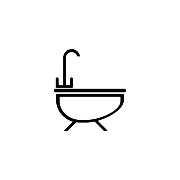 Bathtub Logo Vector Design Illustration — Stock Vector