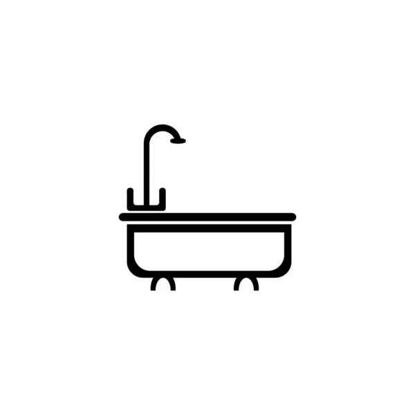 Illustration Vectorielle Conception Logo Baignoire — Image vectorielle