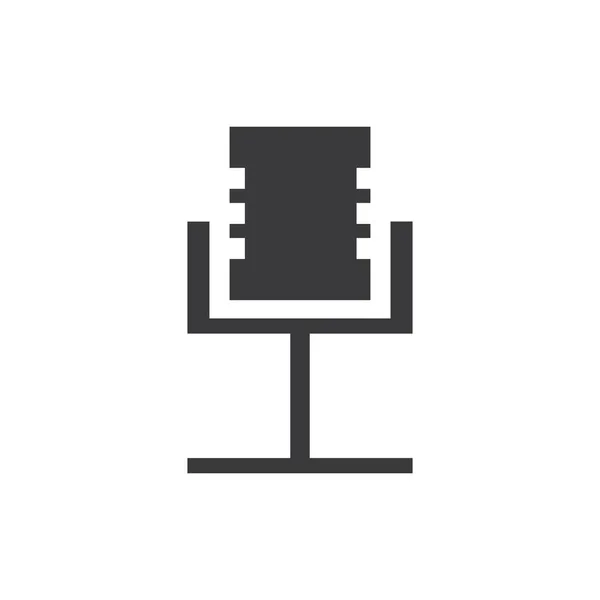 Микрофон Иконка Векторного Шаблона Плоская Конструкция — стоковый вектор