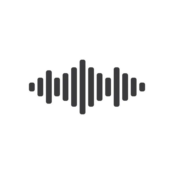 Sonido Onda Música Logo Vector Plantilla — Archivo Imágenes Vectoriales