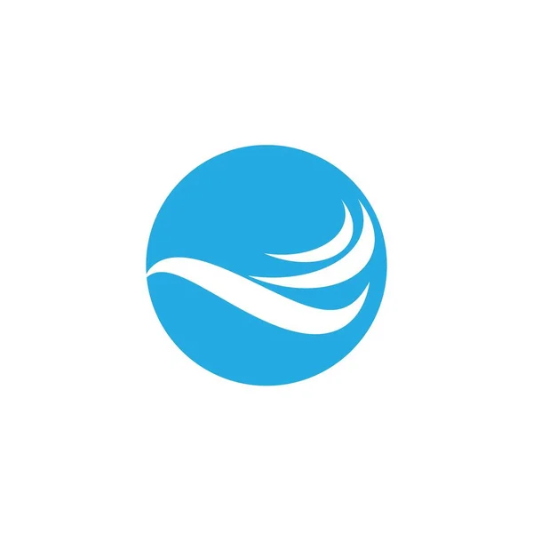 Wasserwelle Symbol Und Symbol Logo Template Vektor — Stockvektor