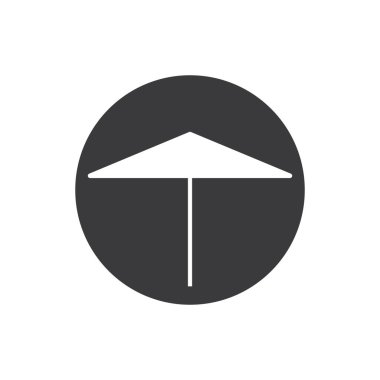  şemsiye logosu vektör şablonu tasarımı