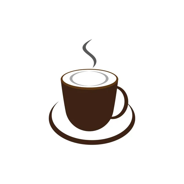 Кавова Чашка Логотип Шаблон Векторний Дизайн Піктограми — стоковий вектор