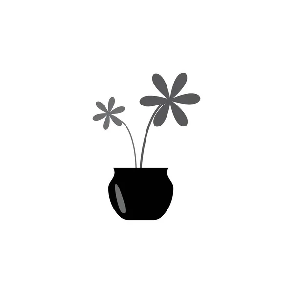 Логотип Квіткової Вази Векторний Дизайн Шаблон Ілюстрації — стоковий вектор