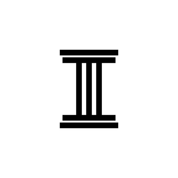 Columna Logo Vector Plantilla — Archivo Imágenes Vectoriales