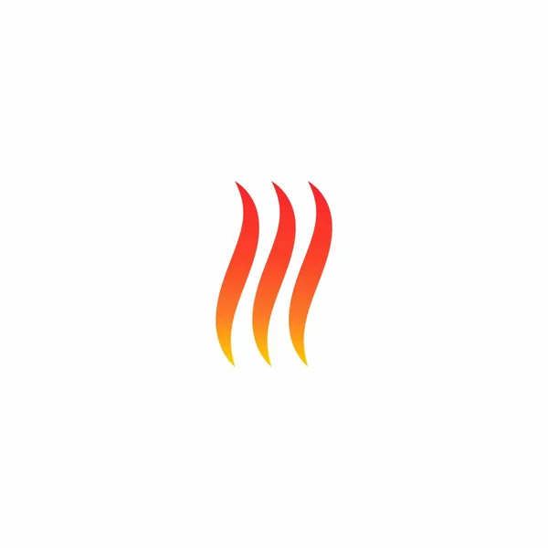 Fuego Llama Logo Plantilla Vector Icono — Archivo Imágenes Vectoriales