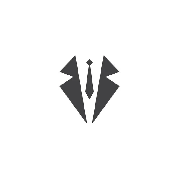 Plantilla Icono Vector Logotipo Esmoquin — Vector de stock