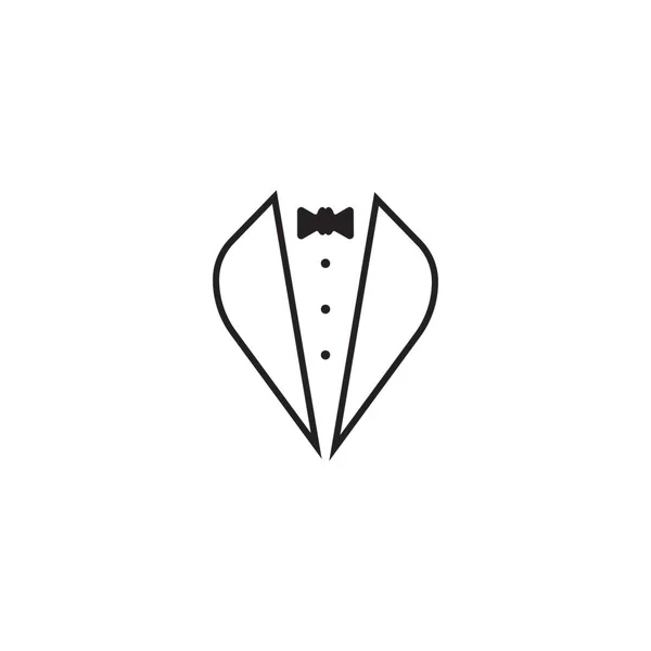 Tuxedo Logo Vektor Design Illustration Hintergrund — Stockvektor