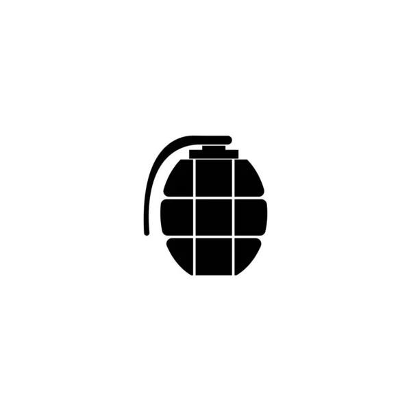 Grenade Icon Vector Gevuld Vlak Bord Solide Pictogram Geïsoleerd Wit — Stockvector