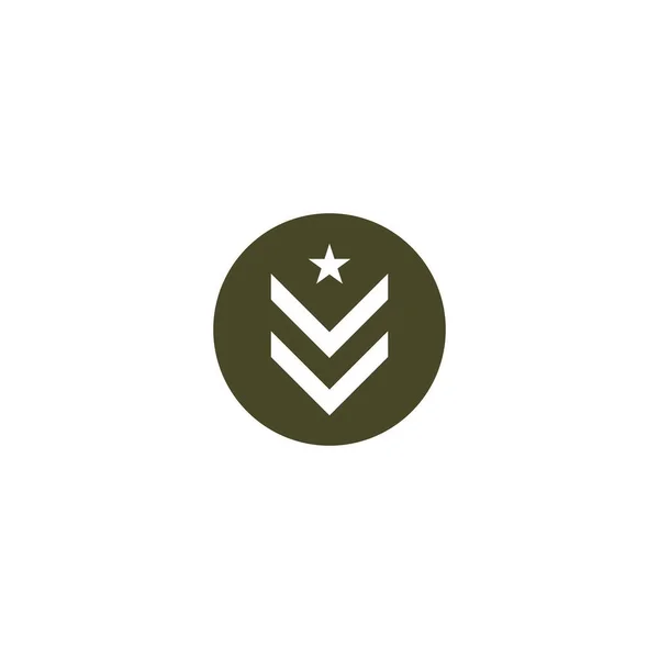 Militaire Rang Pictogram Vector Ontwerp Illustratie Template — Stockvector