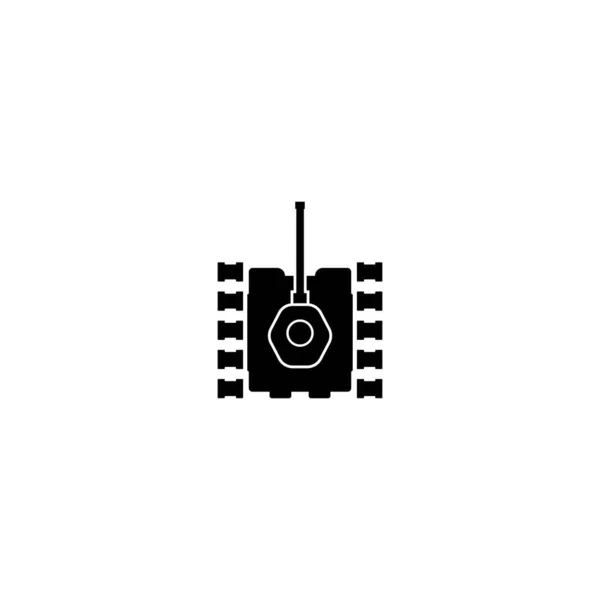 Militaire Tank Pictogram Vector Ontwerp Illustratie Sjabloon — Stockvector