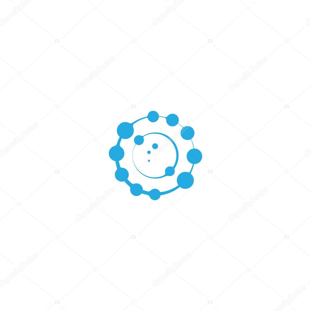 Icono antioxidante diseño vectorial ilustración, molécula oxidante