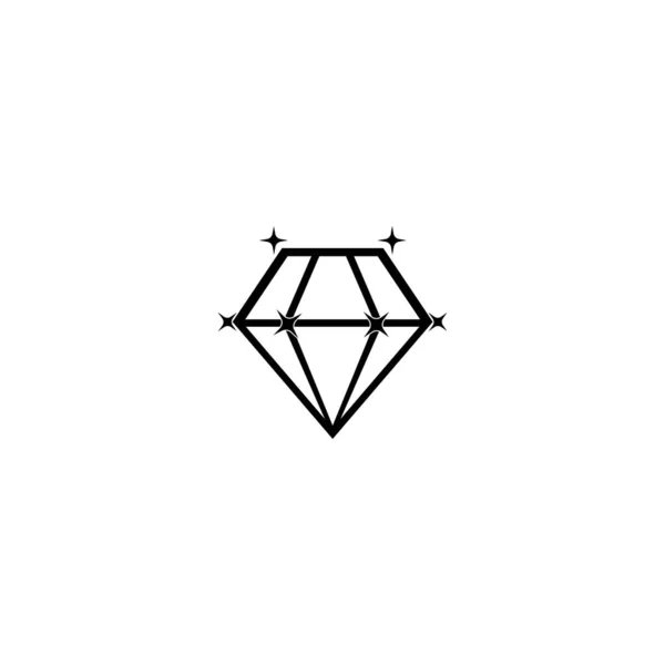 Diamond Logó Vektor Tervezés Sablon Illusztráció — Stock Vector