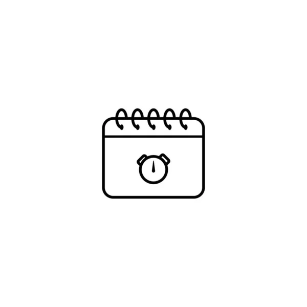 カレンダーラインアイコン 白の背景にトレンディーなフラットスタイルでベクトルシンボル デザインのためのカレンダーの歌 — ストックベクタ