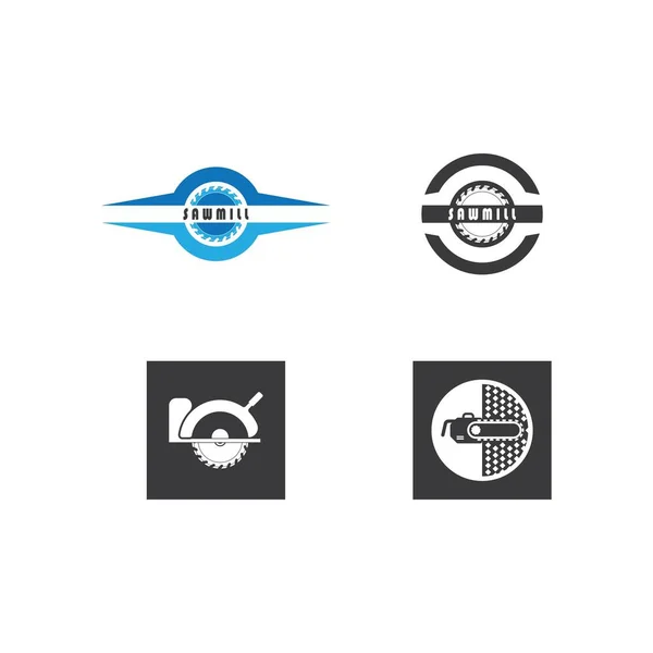 Desenho Vetor Logotipo Serra Ilustração Fundo —  Vetores de Stock