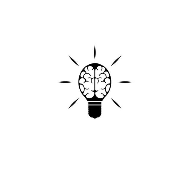 Logo Del Cervello Disegno Vettoriale Illustrazione Icona Modello Sfondo — Vettoriale Stock