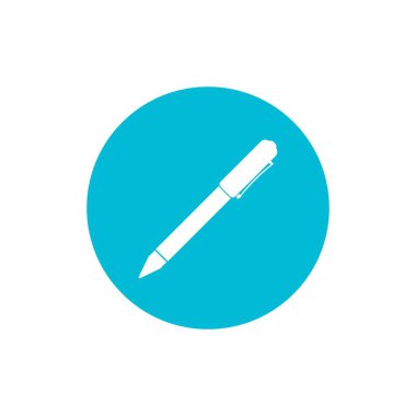 Birçok amaç için kalem simgesi vektör illüstrasyon şablonu. Beyaz arkaplanda izole.