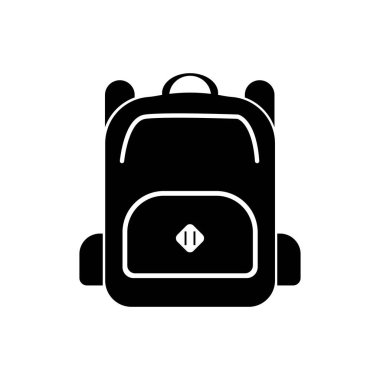 bagpack seyahat simgesi logo tasarımı illüstrasyonu