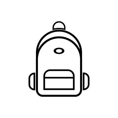 bagpack seyahat simgesi logo tasarımı illüstrasyonu