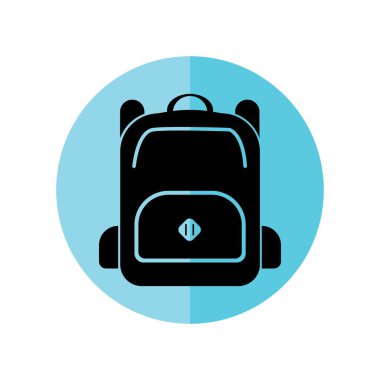bagpack seyahat simgesi logo tasarımı illüstrasyonu