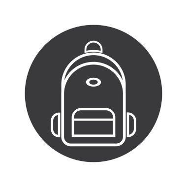 bagpack seyahat simgesi logo tasarımı illüstrasyonu