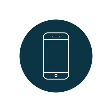 Cep telefonu simgesi logo vektör tasarımı çizimi