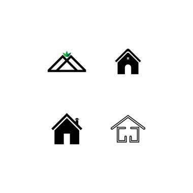 ev evi kulübe ikonu vektör logo tasarımı