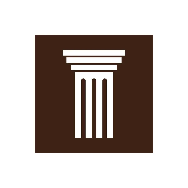 Columna Logo Vector Icono Ilustración Diseño Plantilla — Vector de stock