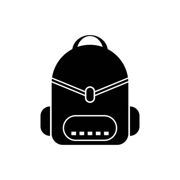 Bagpack Icono Viaje Logo Diseño Ilustración — Vector de stock