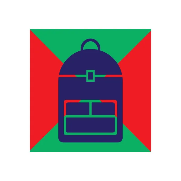Borsa Viaggio Icona Logo Disegno Illustrazione — Vettoriale Stock