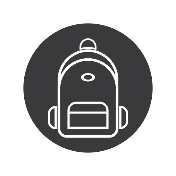 Bagpack Resa Ikon Logotyp Design Illustration — Stock vektor
