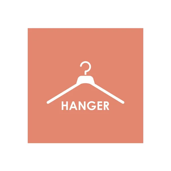 Kleding Hanger Logo Vector Illustratie Ontwerp — Stockvector