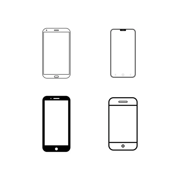 Mobiltelefon Ikon Logotyp Vektor Design Illustration — Stock vektor