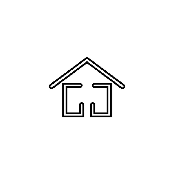 Maison Maison Chalet Icône Vecteur Logo Design — Image vectorielle