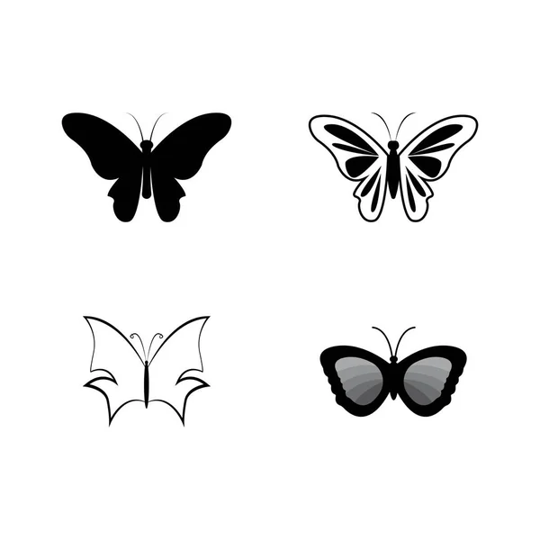 Krása Motýl Logo Šablony Vektorový Design Ikony — Stockový vektor