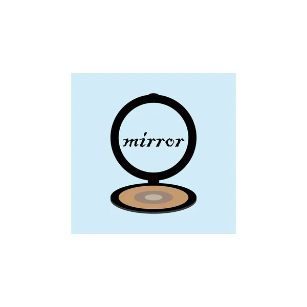 Miroir Logo Vecteur Icône Conception Illustration — Image vectorielle