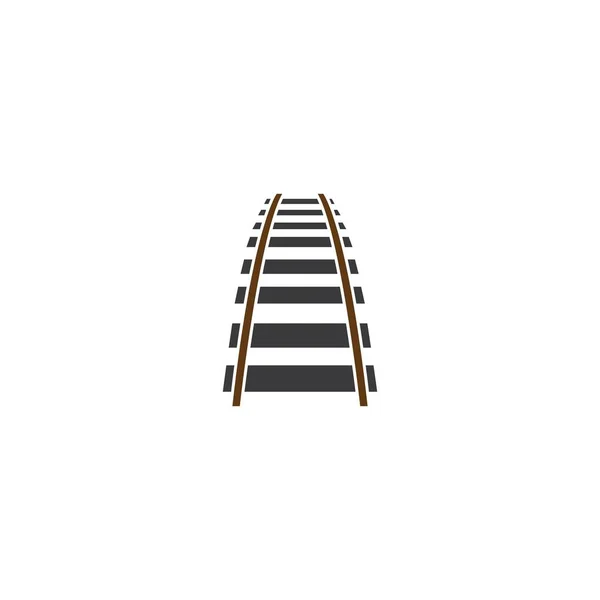Gambar Desain Logo Vektor Jalur Kereta Api - Stok Vektor