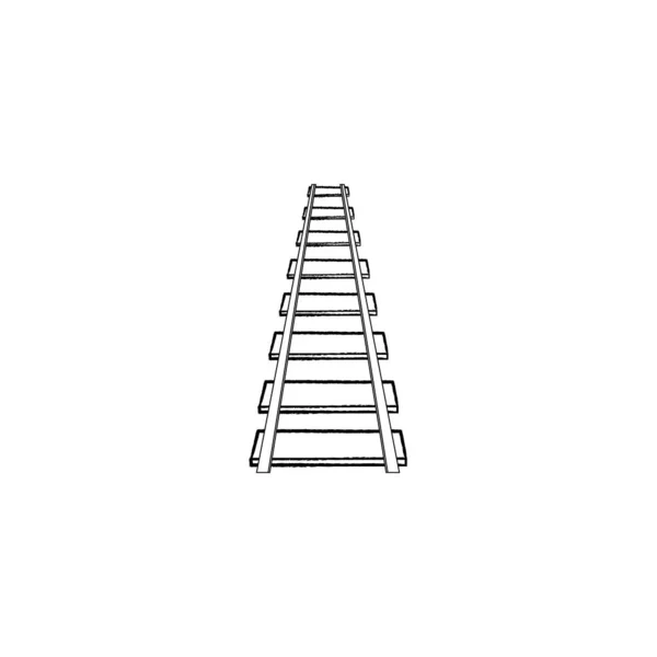 Järnvägs Logotyp Vektor Ikon Design Illustration — Stock vektor