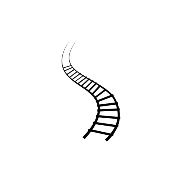 Logo Ferroviaire Icône Vectorielle Illustration Conception — Image vectorielle