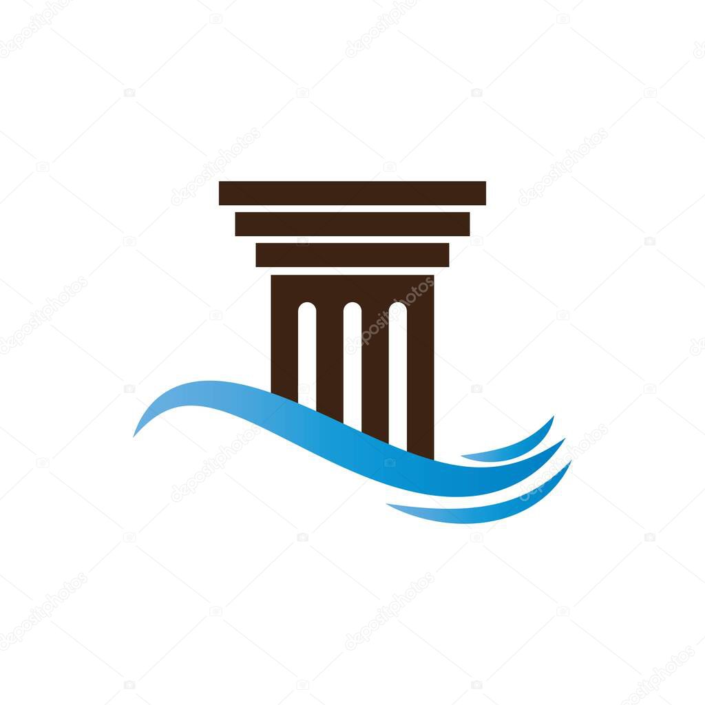 column Logo vector Template design illustration icon