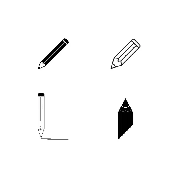 Icono Lápiz Diseño Vectorial Ilustración — Vector de stock