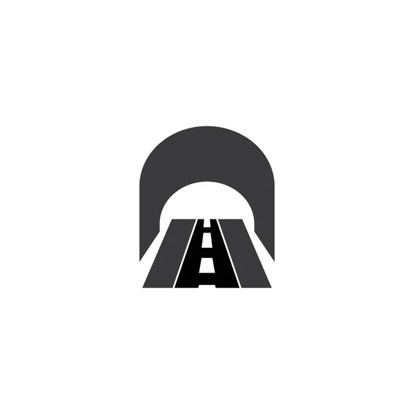Ícone Túnel Desenho Vetor Ilustração Fundo Logotipo — Vetor de Stock