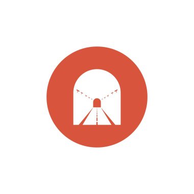 Tünel simgesi vektör tasarımı çizimi, logo arkaplanı.