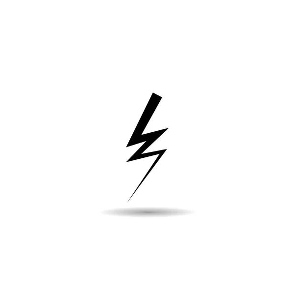 Блискавка Електрична Ікона Векторний Дизайн Ілюстрації — стоковий вектор