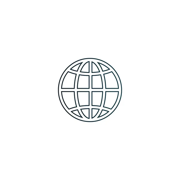 Globe Icône Vectoriel Illustration Conception Sur Fond Blanc — Image vectorielle
