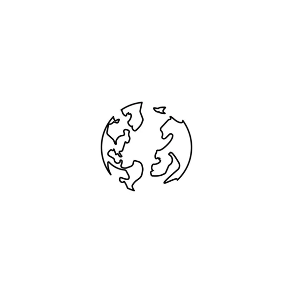 Значок Глобуса Векторний Дизайн Ілюстрація Порожньому Фоні — стоковий вектор