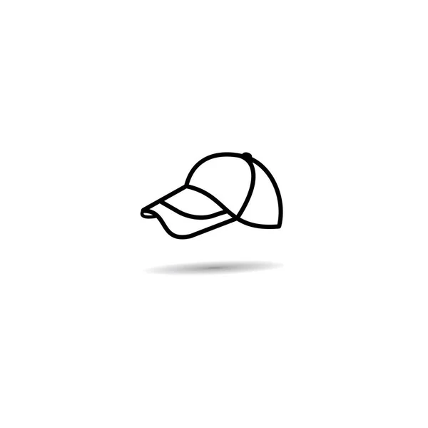 ウェブ モバイル インフォグラフィックのための野球帽のスケッチアイコン 野球帽のアイコンを手描き 野球帽ベクトルアイコン 白地に隔離された野球帽のアイコン — ストックベクタ