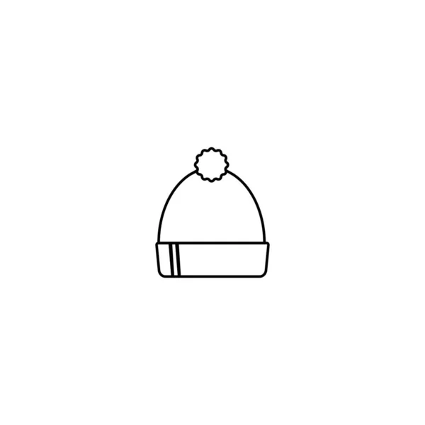 Ikona Czapki Zimowej Projekt Logo Ilustracji Tło — Wektor stockowy