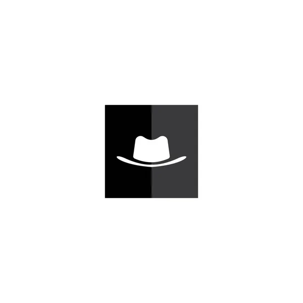 Chapeau Cowboy Icône Vecteur Illustration Logo Design — Image vectorielle